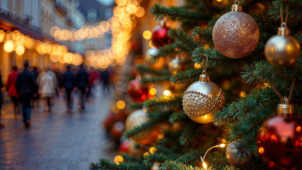 Noël dans une rue de Monaco